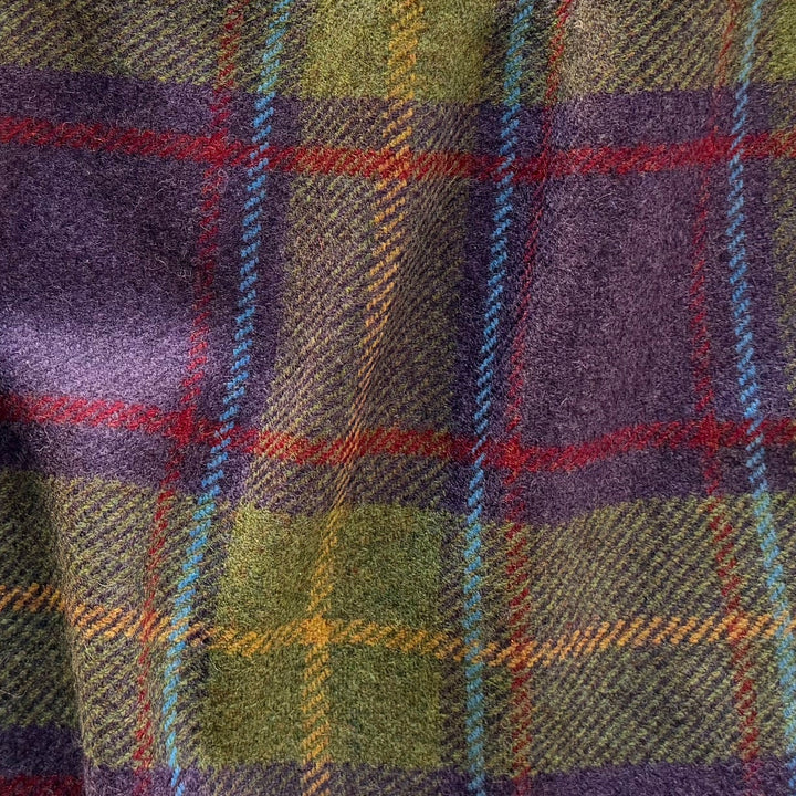 Mossy Plum Soft Shetland Wool Plaid (Made in Ireland)
