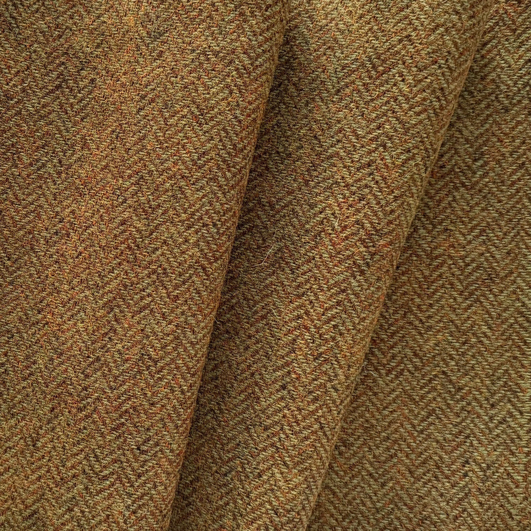 Curried Bronze Herringbone Soft Shetland Wool (Made in Ireland)