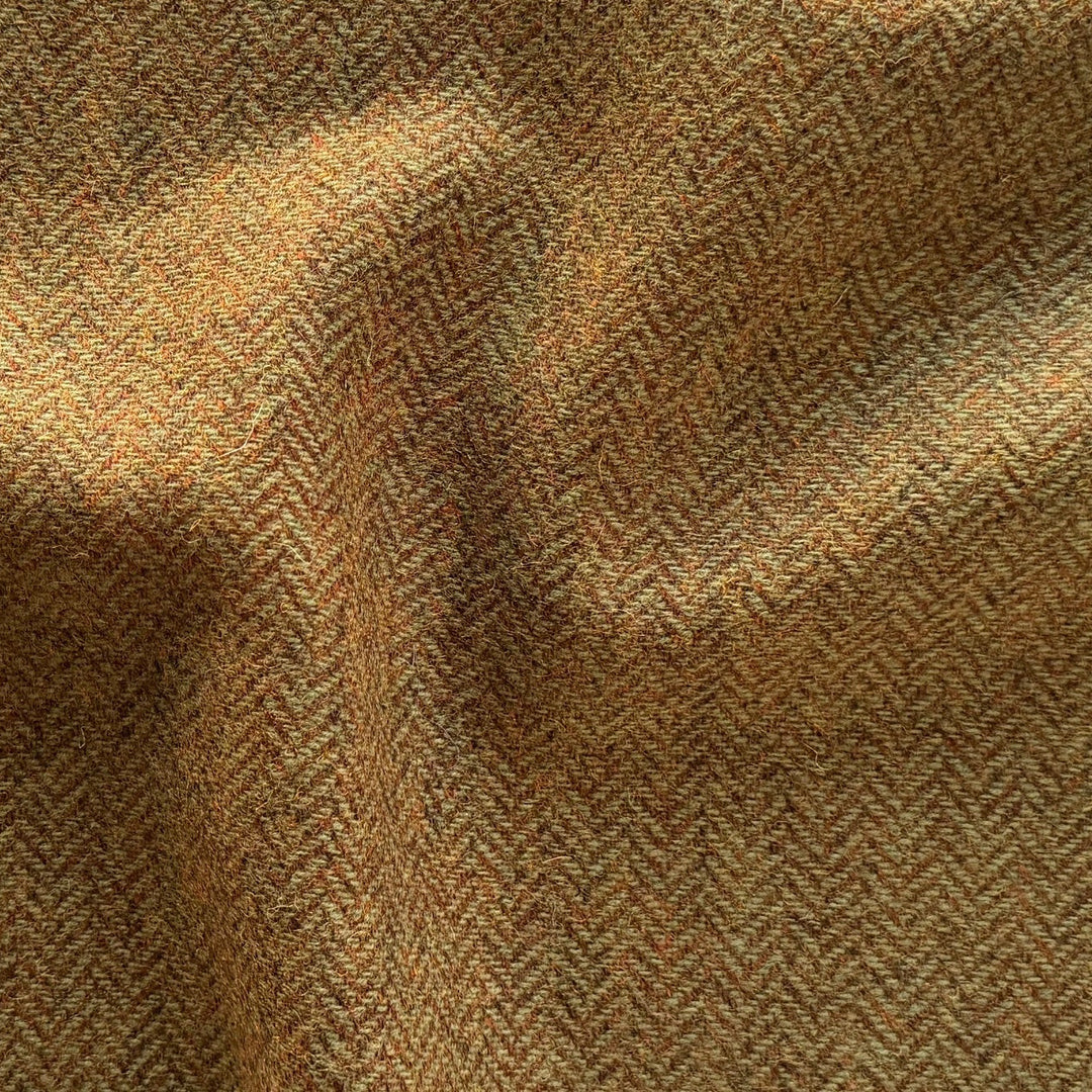 Curried Bronze Herringbone Soft Shetland Wool (Made in Ireland)