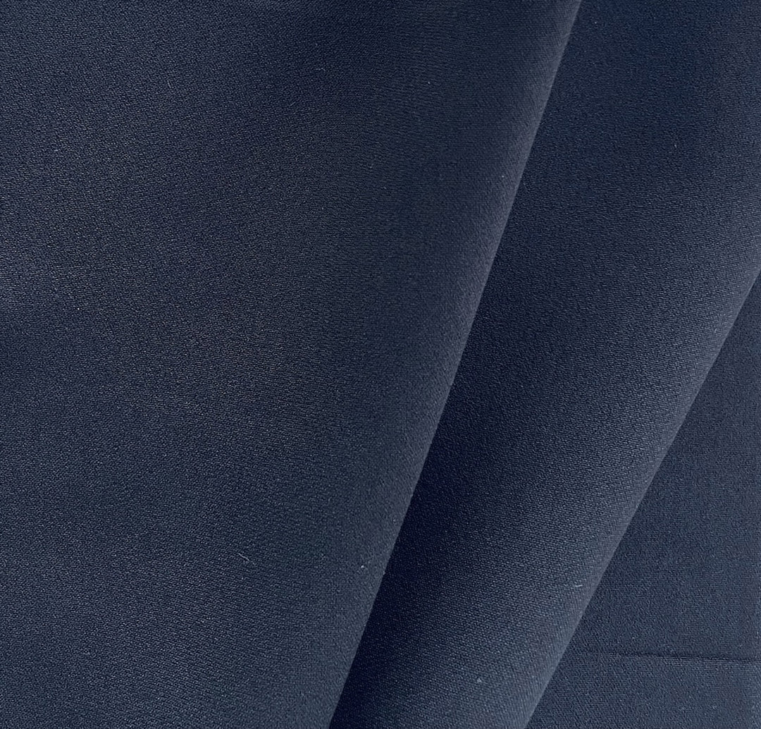 Heavy Luxurious Onyx 4-Ply Rayon Viscose Crepe (Made in Italy)