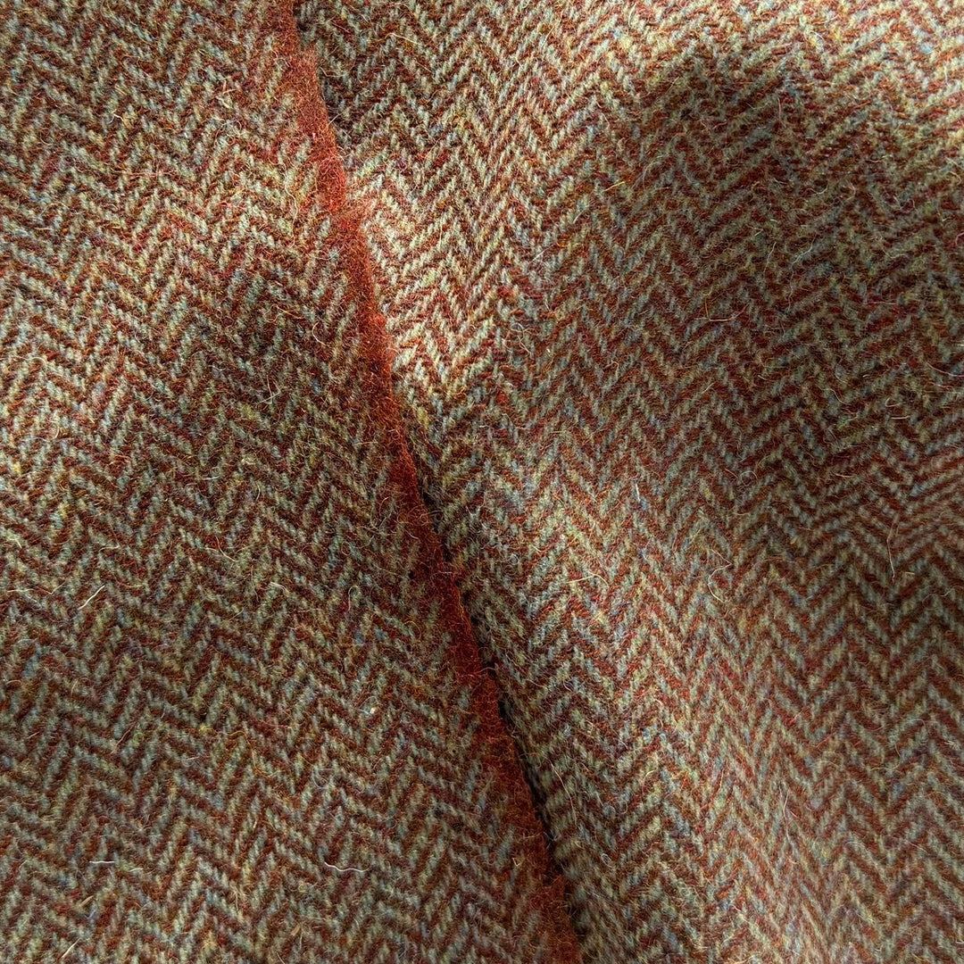 Handsome Rusted Herringbone Wool (Made in Ireland)
