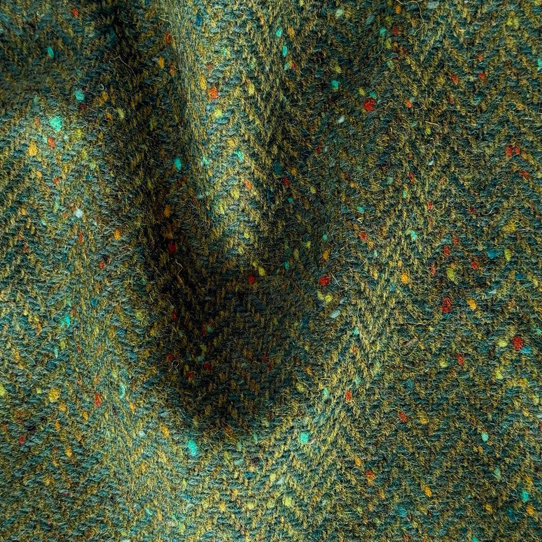 Boldly Basil Herringbone Wool Tweed (Made in Ireland)