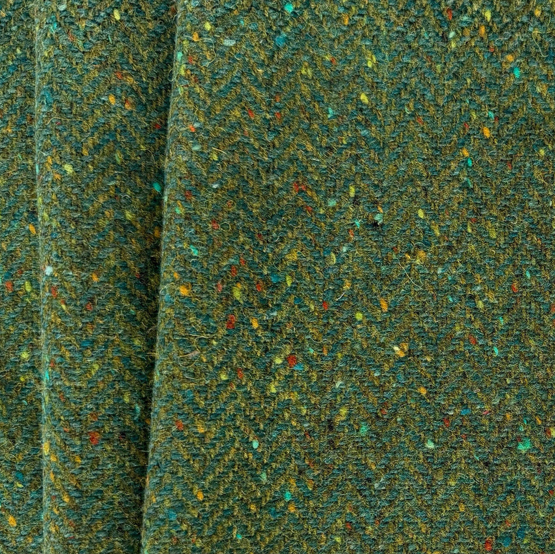 Boldly Basil Herringbone Wool Tweed (Made in Ireland)