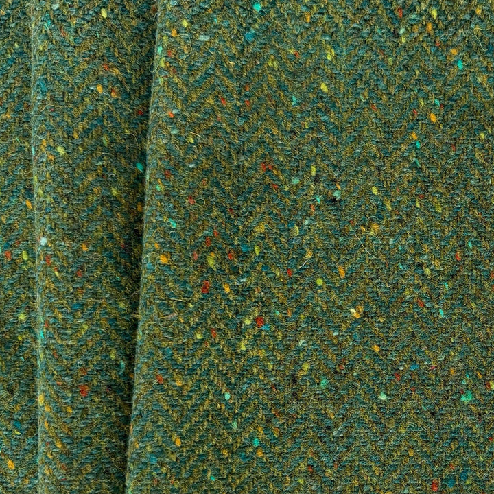 Boldly Basil Herringbone Wool Tweed (Made in Ireland)