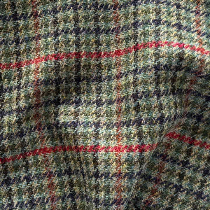 Sublime Sage Green Rustic Shetland Wool Plaid (Made in Ireland)