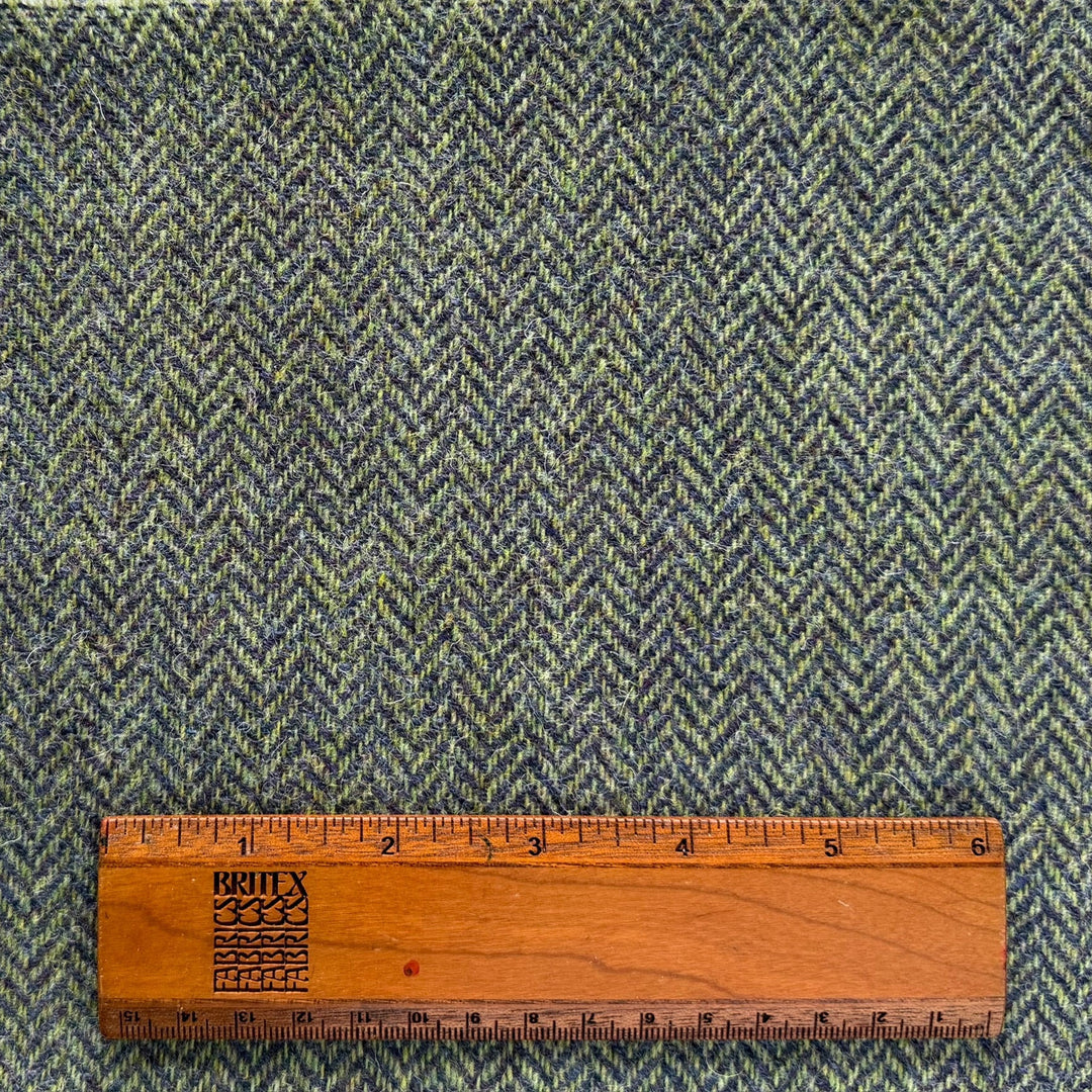Crocodile & Eggplant Herringbone Wool (Made in Ireland)