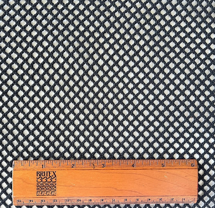 Soft Black Cotton Mesh (Made in Italy)