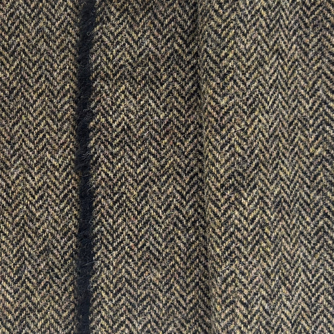 Oatmeal & Soft Black Mélange Wool Herringbone (Made in Ireland)