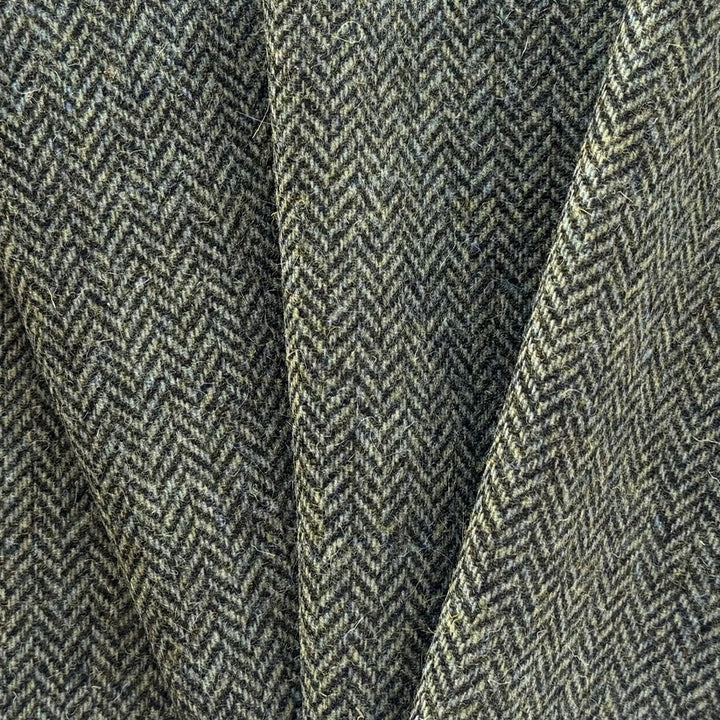 Aquamarine, Algae & Soft Storm Cloud Wool Herringbone (Made in Ireland)