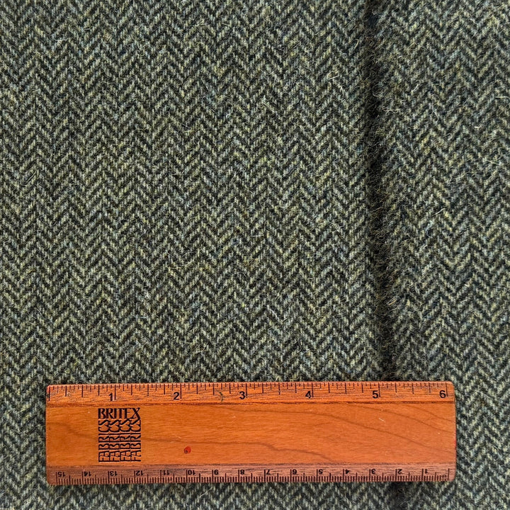 Aquamarine, Algae & Soft Storm Cloud Wool Herringbone (Made in Ireland)