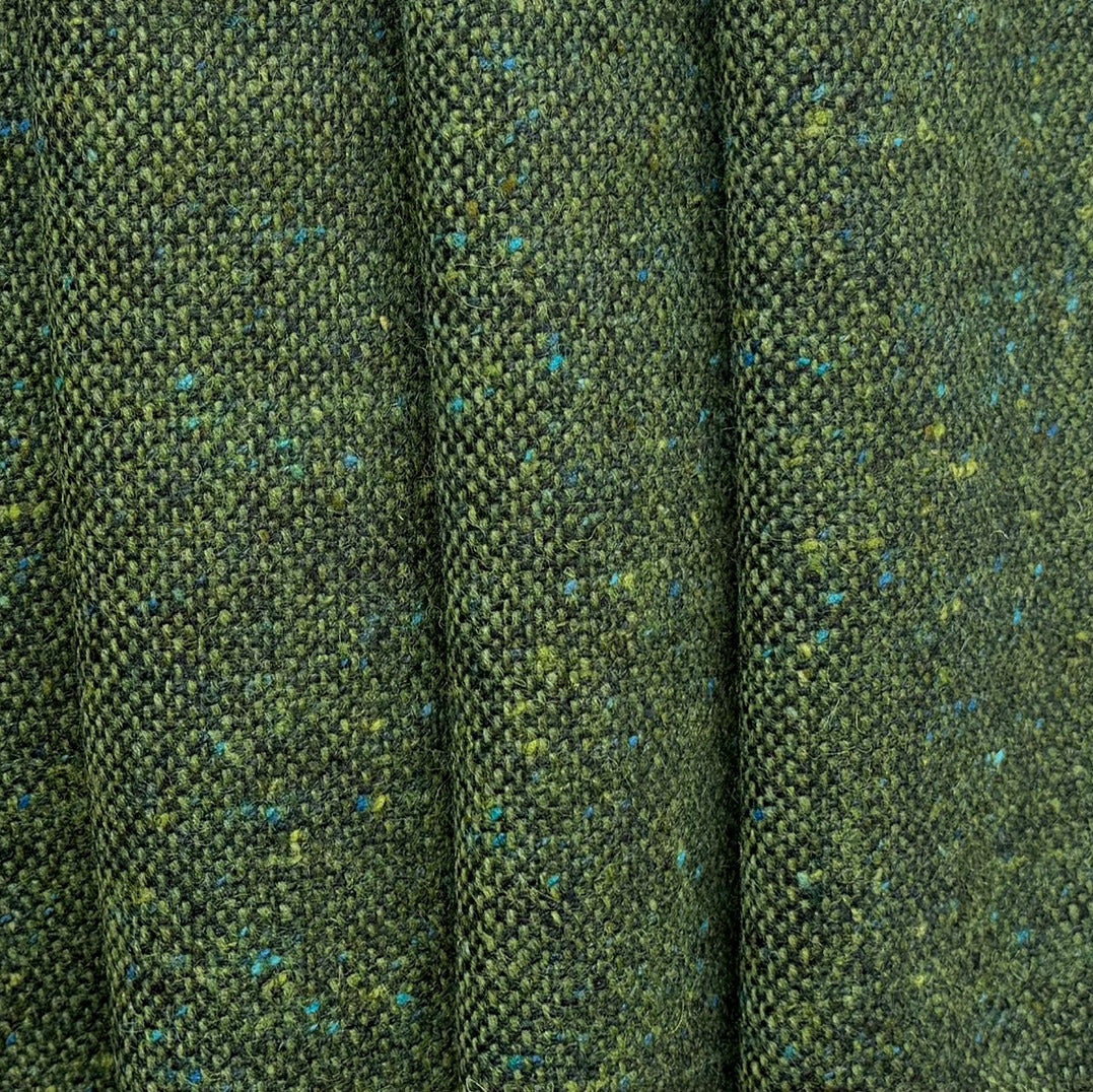 Handsome Basil Green & Coal Wool Tweed (Made in Ireland)