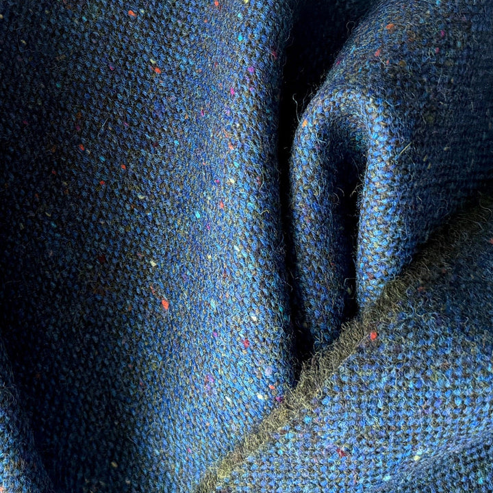 Royal Blue & Midnight Olive Wool Tweed (Made in Ireland)