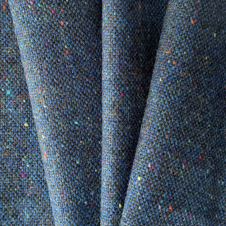Royal Blue & Midnight Olive Wool Tweed (Made in Ireland)