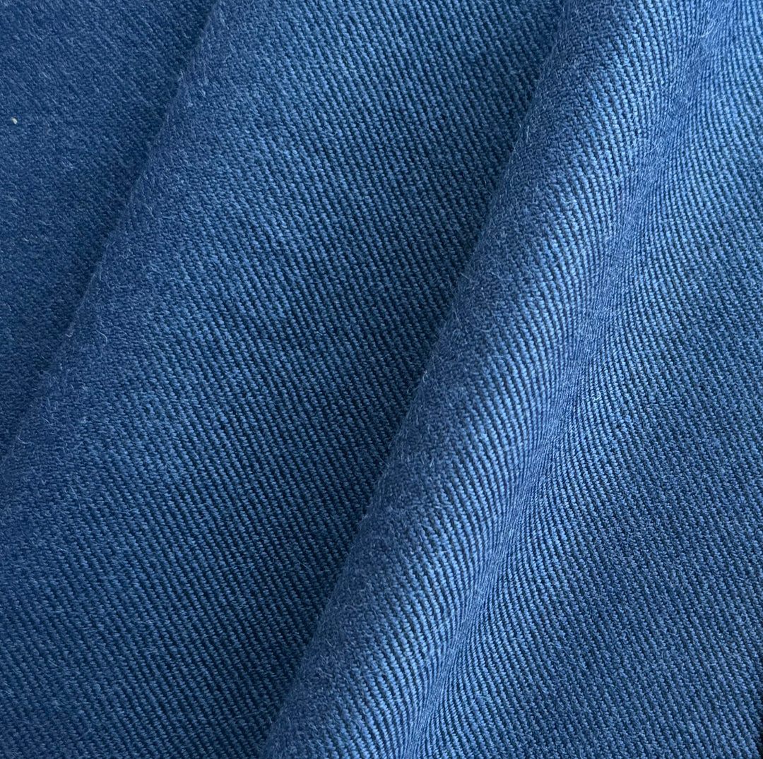 Mid-Weight Classic Denim Blue Wool Twill (Made in Ireland)