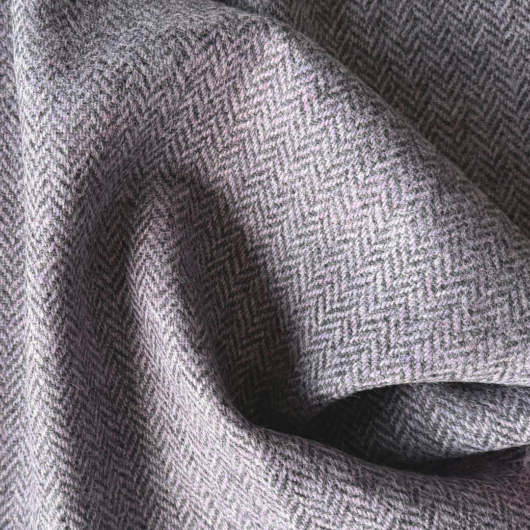 Lavender Fields Forever Wool Herringbone (Made in Ireland)