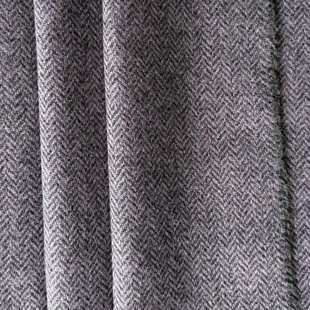 Lavender Fields Forever Wool Herringbone (Made in Ireland)