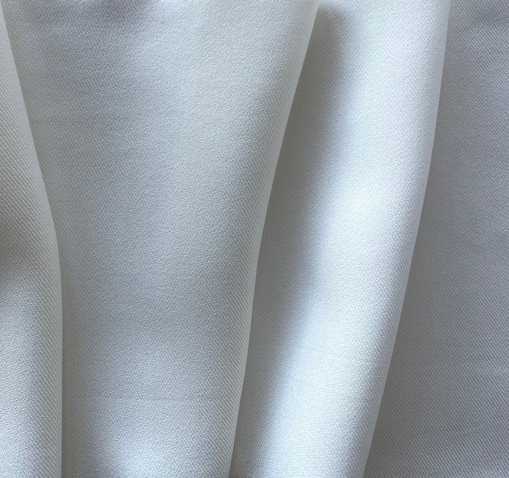 High-End Puffball White Rayon Viscose Twill (Made in Italy)
