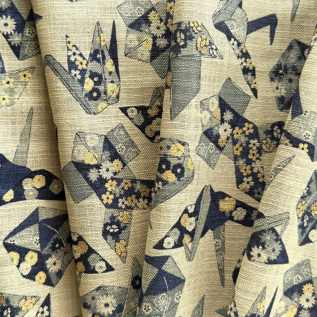 Golden Harmony Origami Indigo Homespun Quilting Cotton (Made in Japan)