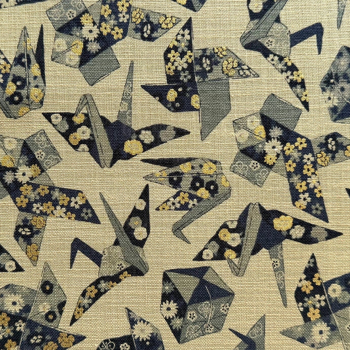 Golden Harmony Origami Indigo Homespun Quilting Cotton (Made in Japan)