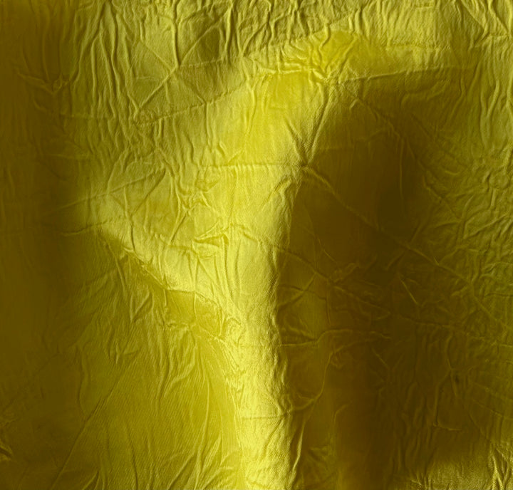 Sunny Dandelion Yellow Crushed Nylon Charmeuse (Made in Italy)