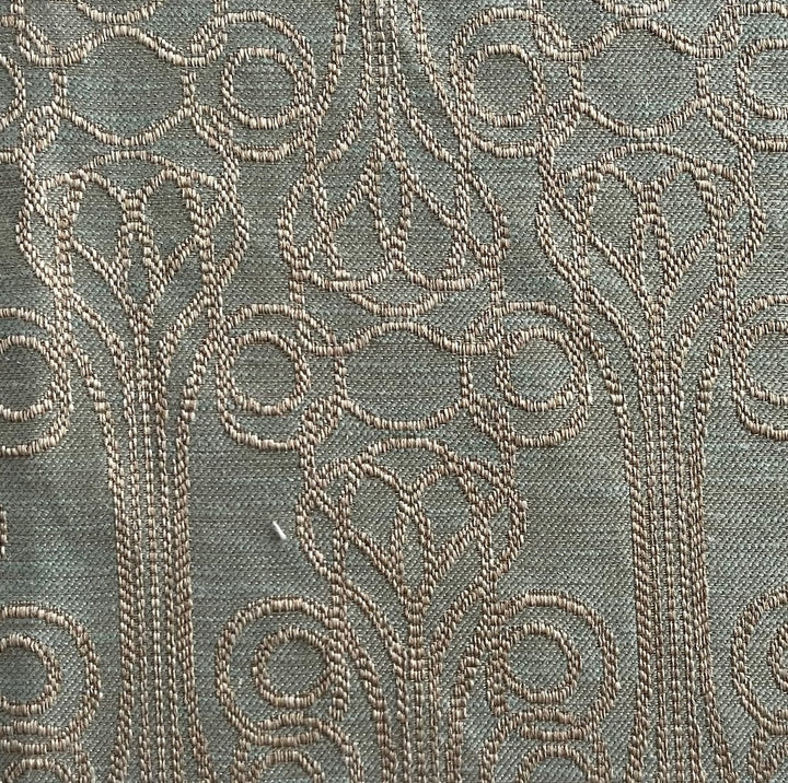 Art Deco Agate Green Fountain Linen Blend (Made in Turkey)