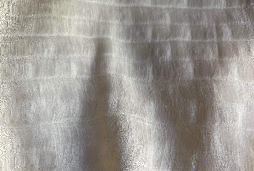Couture Ivory Textured Silk Organza