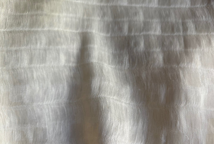 Couture Ivory Textured Silk Organza