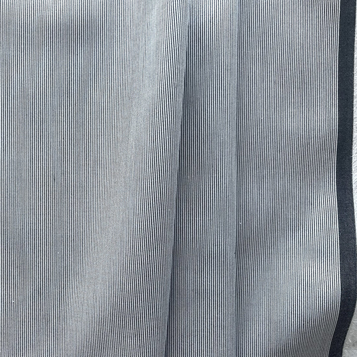 Black & White Micro-Stripe Cotton & Polyester Blend