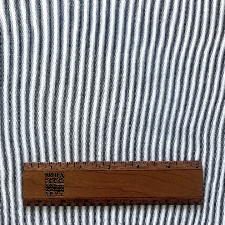Black & White Micro-Stripe Cotton & Polyester Blend
