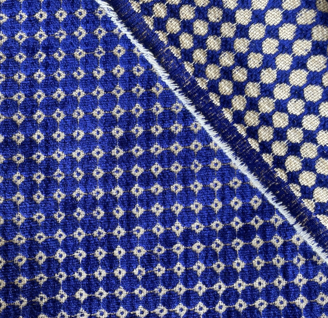 Dotted Diamond Hyacinth Polyester Blend Velvet Chenille (Made in Turkey)