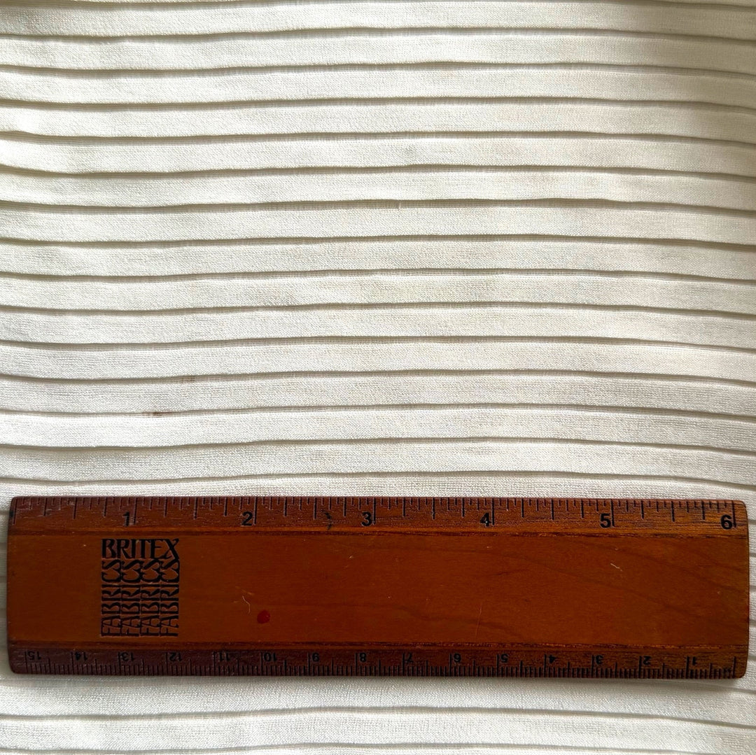 Exquisite Ivory Mist Knife Pleated Silk Crepe