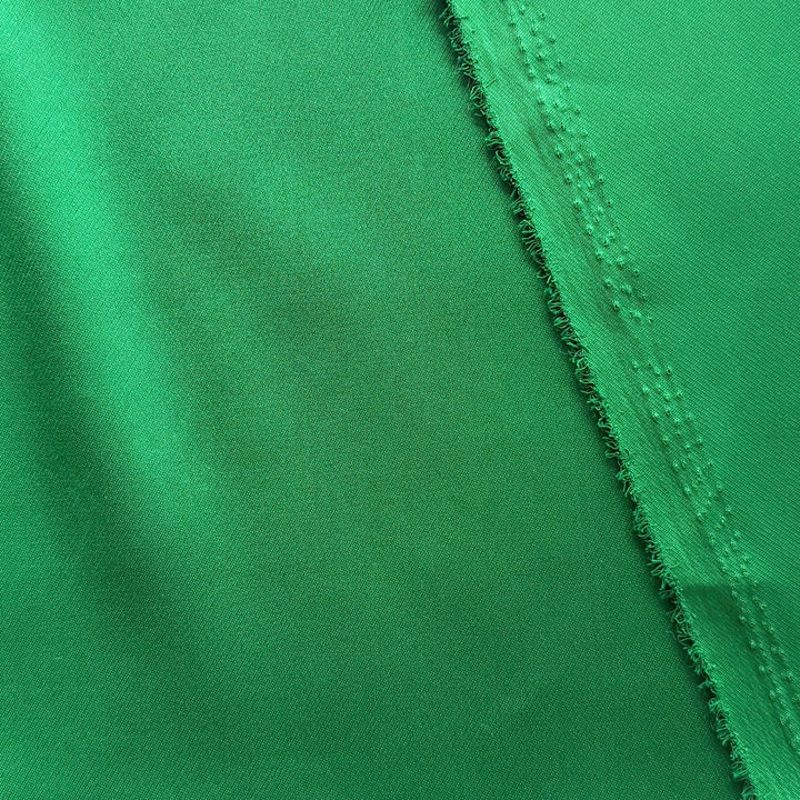 Saturated Emerald Green Delustered Polyester Duchess Satin (Made in Korea)