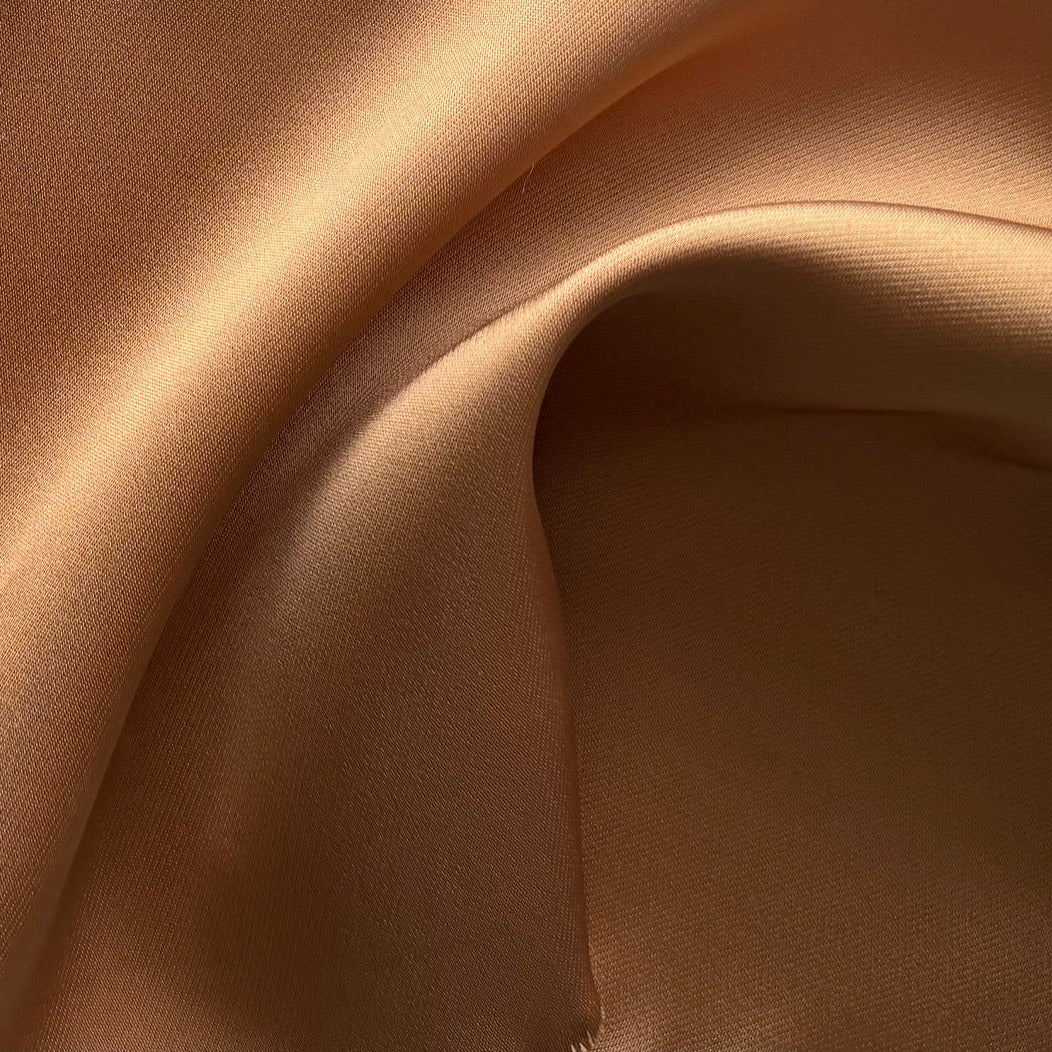 Caramel Flan Delustered Polyester Duchess Satin (Made in Korea)
