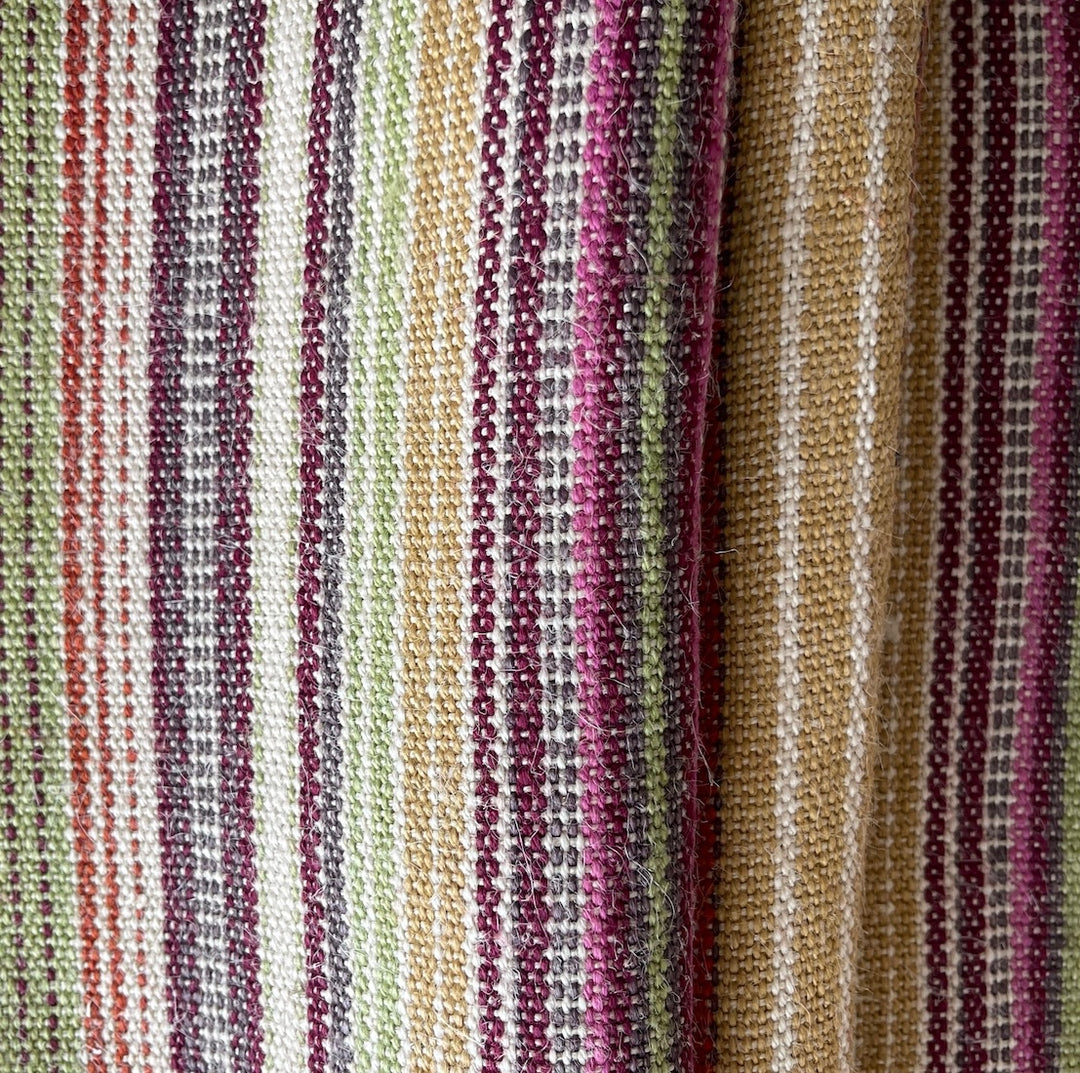 Mid-Weight Subdued Rustic Woven Cotton Stripe