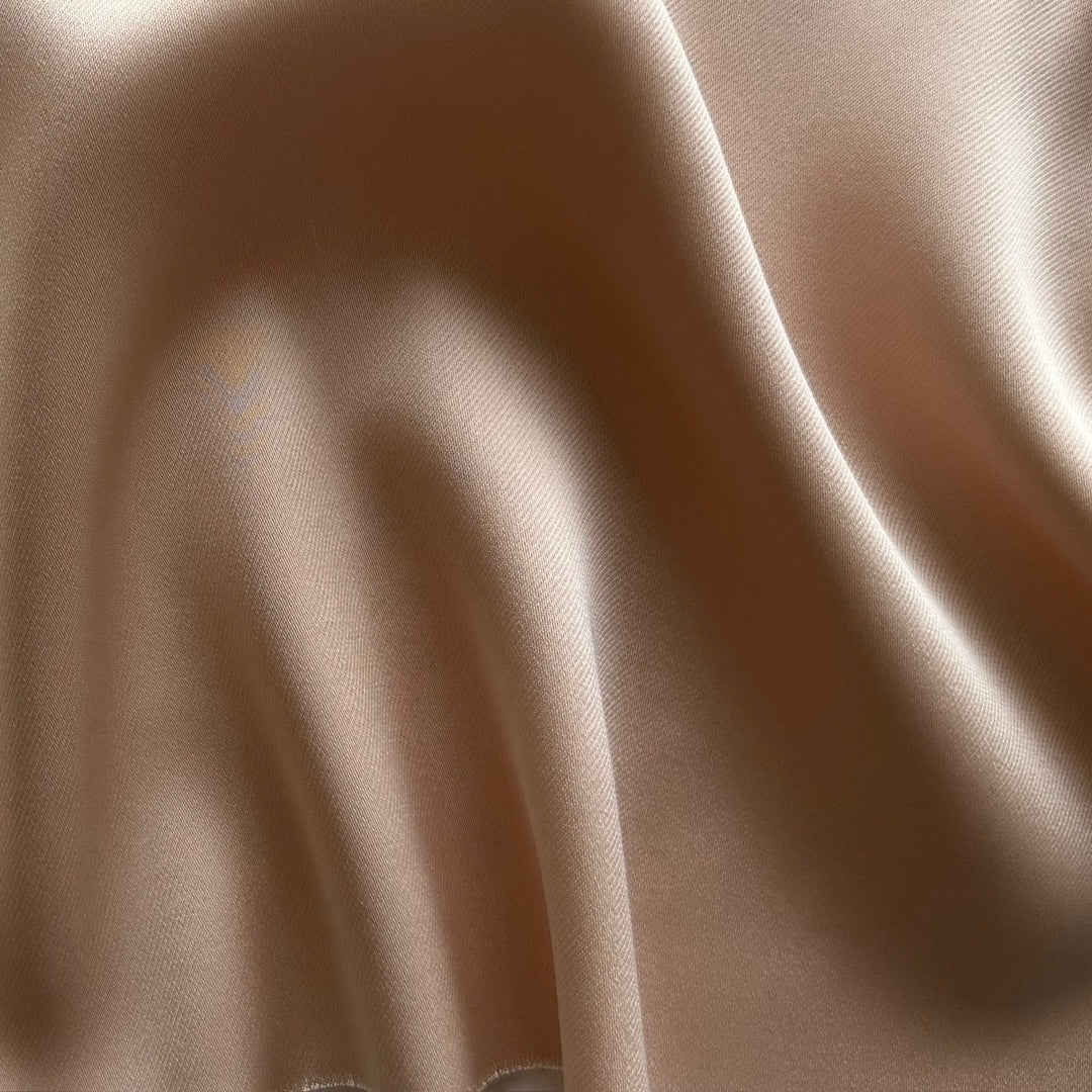 Faded Ballet Pink Delustered Polyester Duchess Satin (Made in Korea)