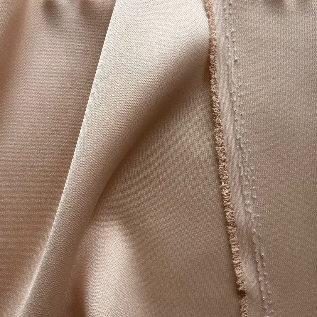 Faded Ballet Pink Delustered Polyester Duchess Satin (Made in Korea)