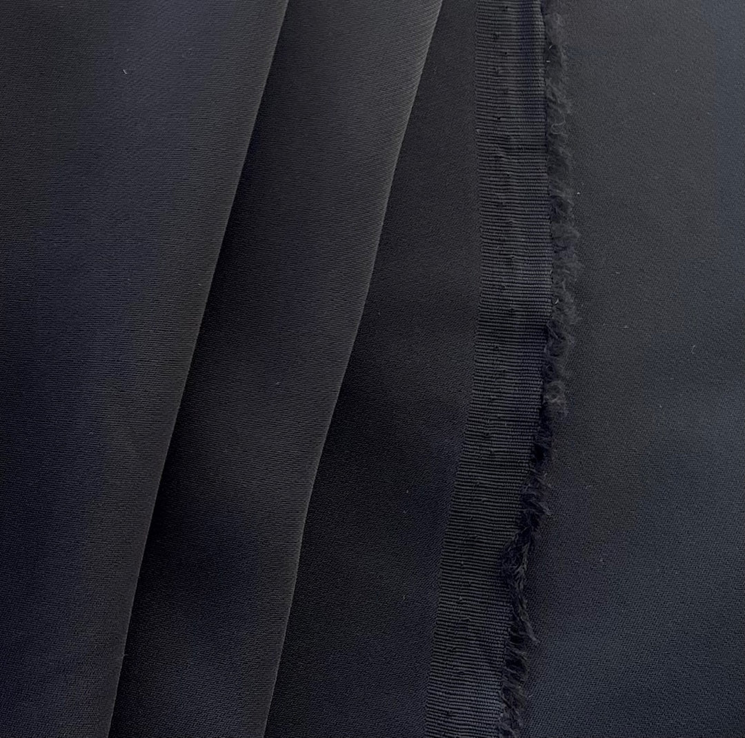 Drapey Matte Onyx Stretch Rayon Viscose Crepe (Made in Italy)