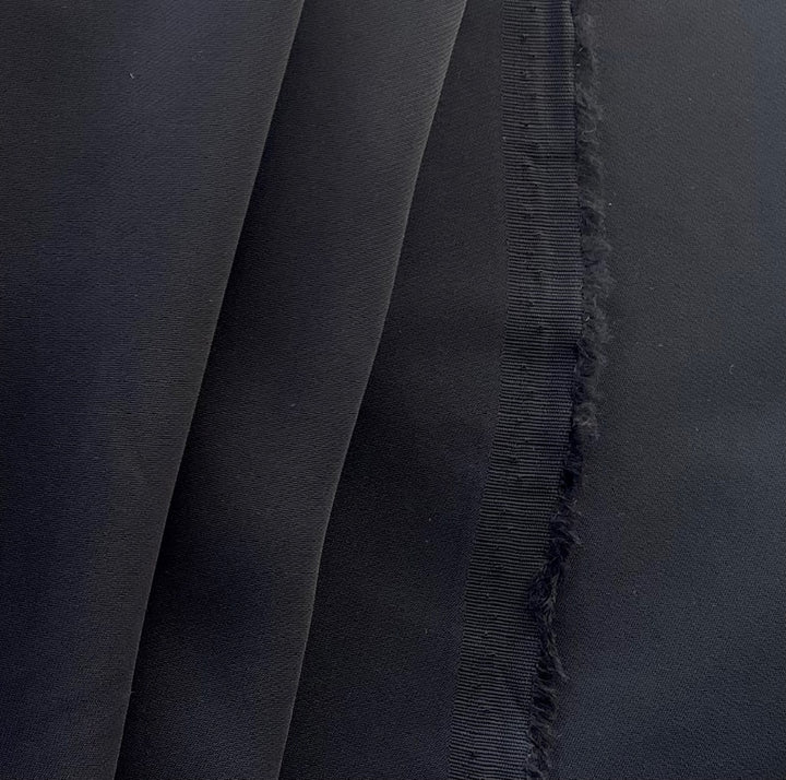 Drapey Matte Onyx Stretch Rayon Viscose Crepe (Made in Italy)