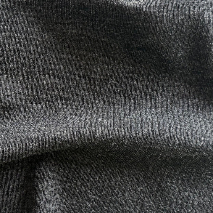 Lighter-Weight Porpoise Grey Ribbed Wool Knit (Made in Italy)