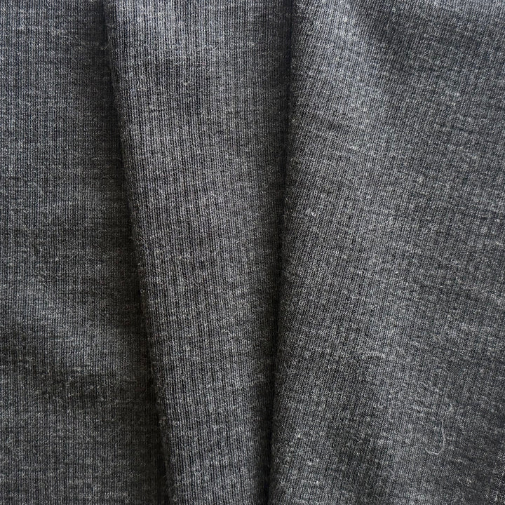 Lighter-Weight Porpoise Grey Ribbed Wool Knit (Made in Italy)