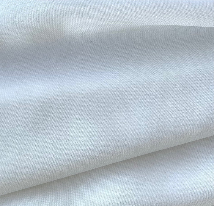 Drapey Matte Cloud White Stretch Rayon Viscose Crepe (Made in Italy)