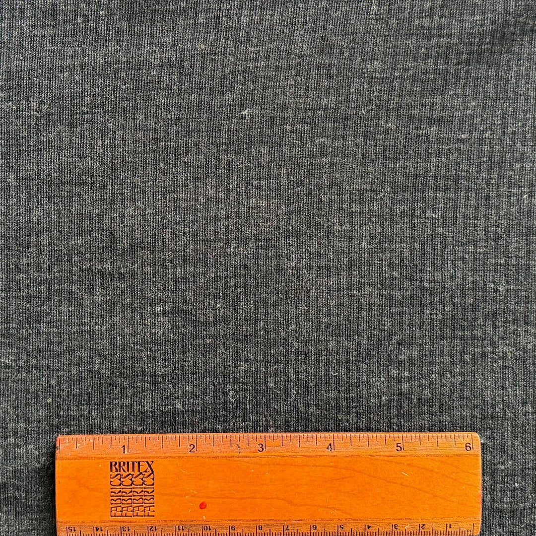 Lighter-Weight Porpoise Grey Ribbed Wool Knit (Made in Italy)