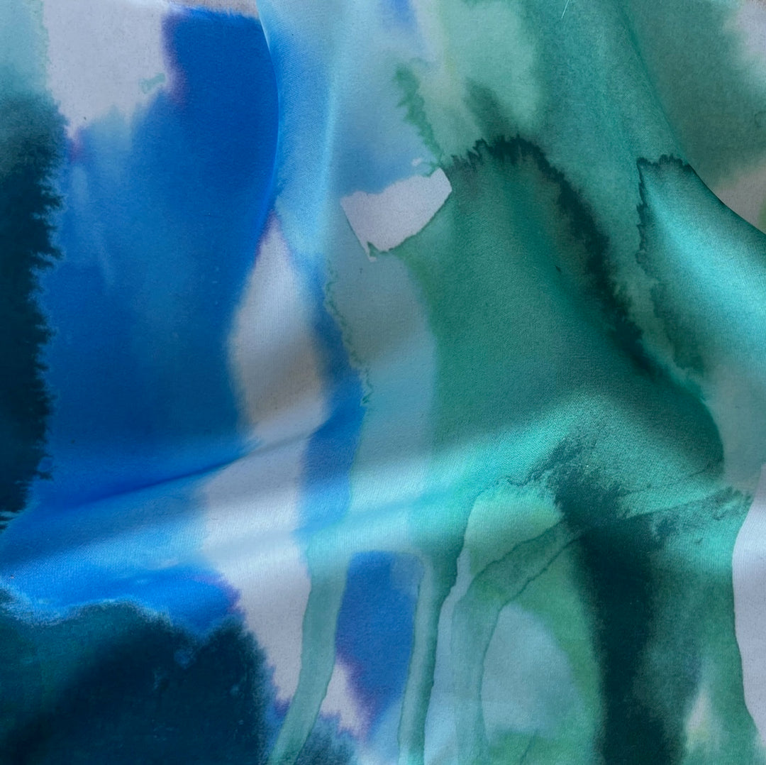 Monet's Pond Polyester Charmeuse