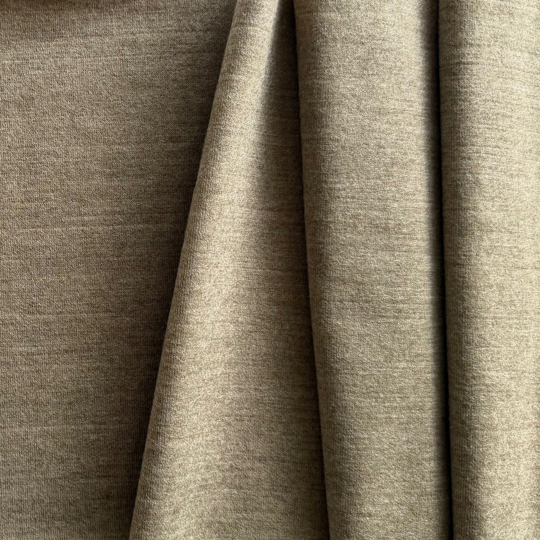 Light-Weight Heathered Mushroom Cloud Cashmere & Wool Jersey Knit (Made in Italy)
