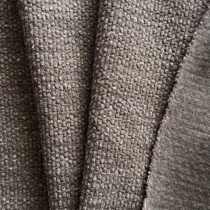 Loro Piana Taupe Soft Waffled Wool Jersey Knit (Made in Italy)