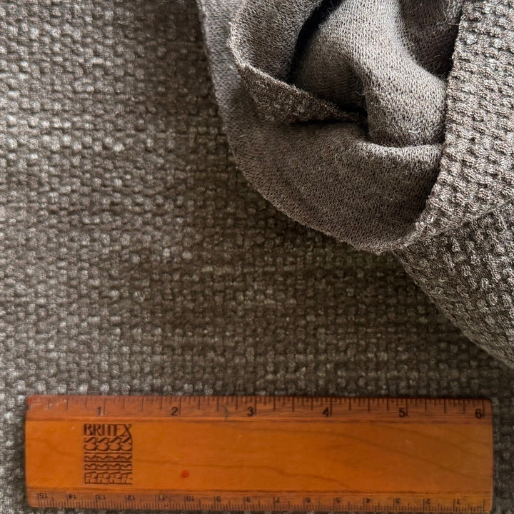 Loro Piana Taupe Soft Waffled Wool Jersey Knit (Made in Italy)