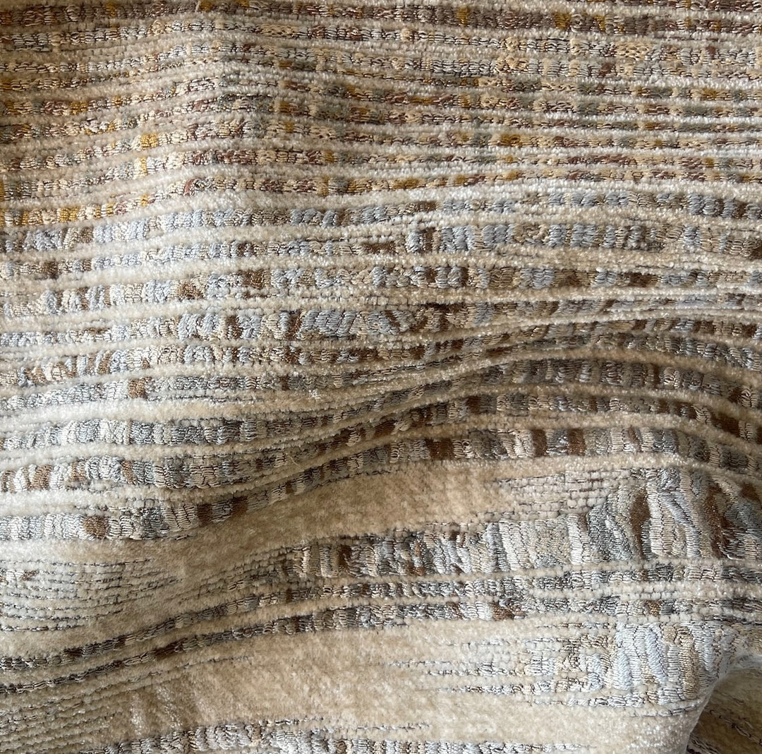 Heavy-Weight Stratified Desert Sand Stripe Viscose Blend (Made in Turkey)