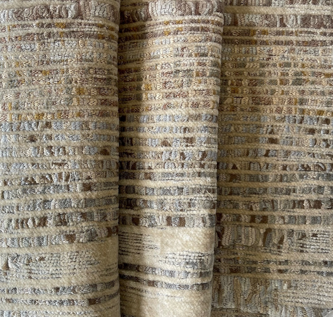 Heavy-Weight Stratified Desert Sand Stripe Viscose Blend (Made in Turkey)