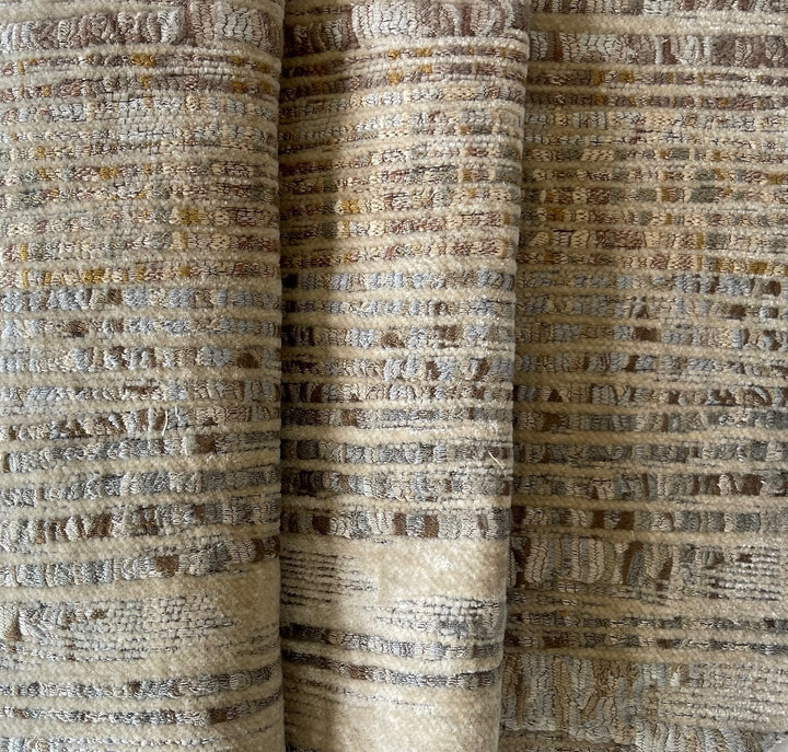 Heavy-Weight Stratified Desert Sand Stripe Viscose Blend (Made in Turkey)