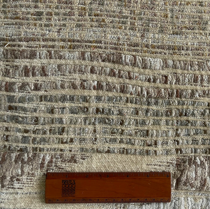 Heavy-Weight Stratified Desert Sand Stripe Viscose Blend (Made in Turkey)
